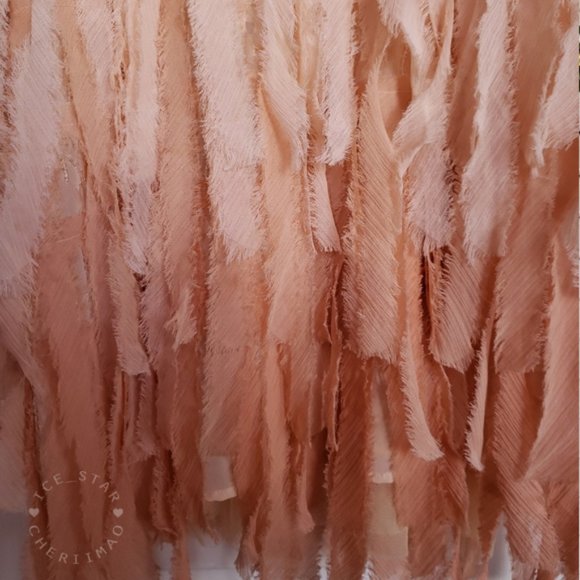 Free People NWT RARE Ombre Feather Sequin Beaded Lace Dress - Picture 9 of 13